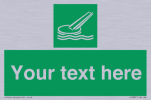 Custom sign safe condition Marine evacuation slide